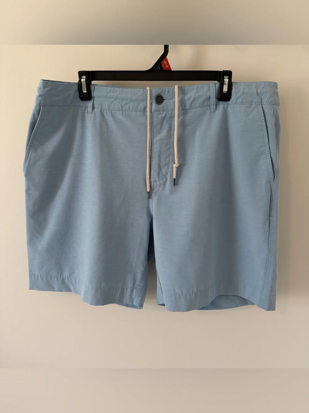 Faherty Men’s All Day Shorts 7” Light Blue Size 36 Chino Drawstring